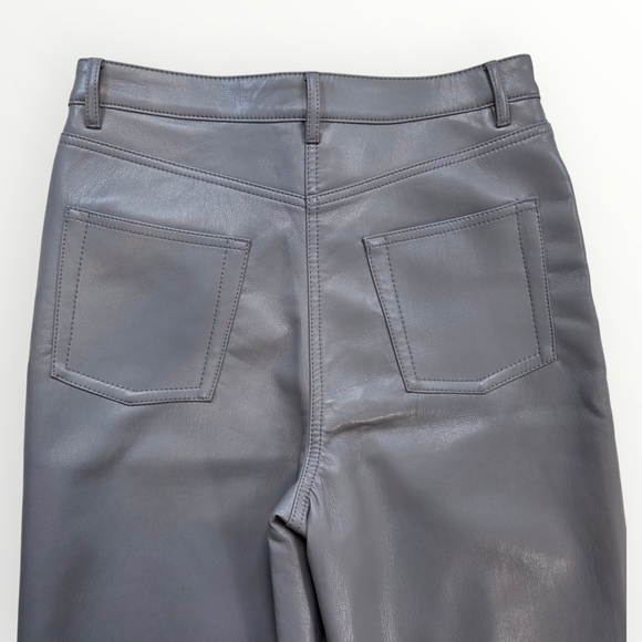 NWOT - Aritzia Wilfred Melina Vegan Leather Pants - Ardoise - Size 6 - Picture 15 of 16